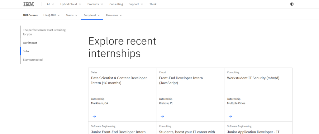 Application process for Free Online AI Internship IBM 2025 | ImBox News